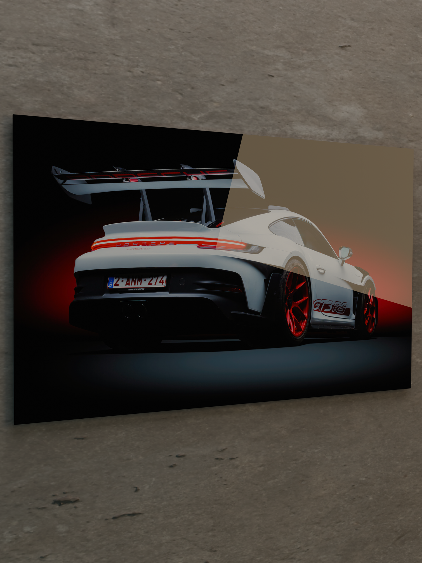 Porsche Night Drive – LED Acrylic Wall Art